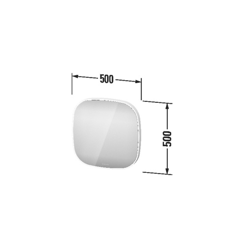 Immagine di Duravit ZENCHA specchio quadrato 50 cm, con illuminazione Led perimetrale, versione "Sensor" ZE7055000000000