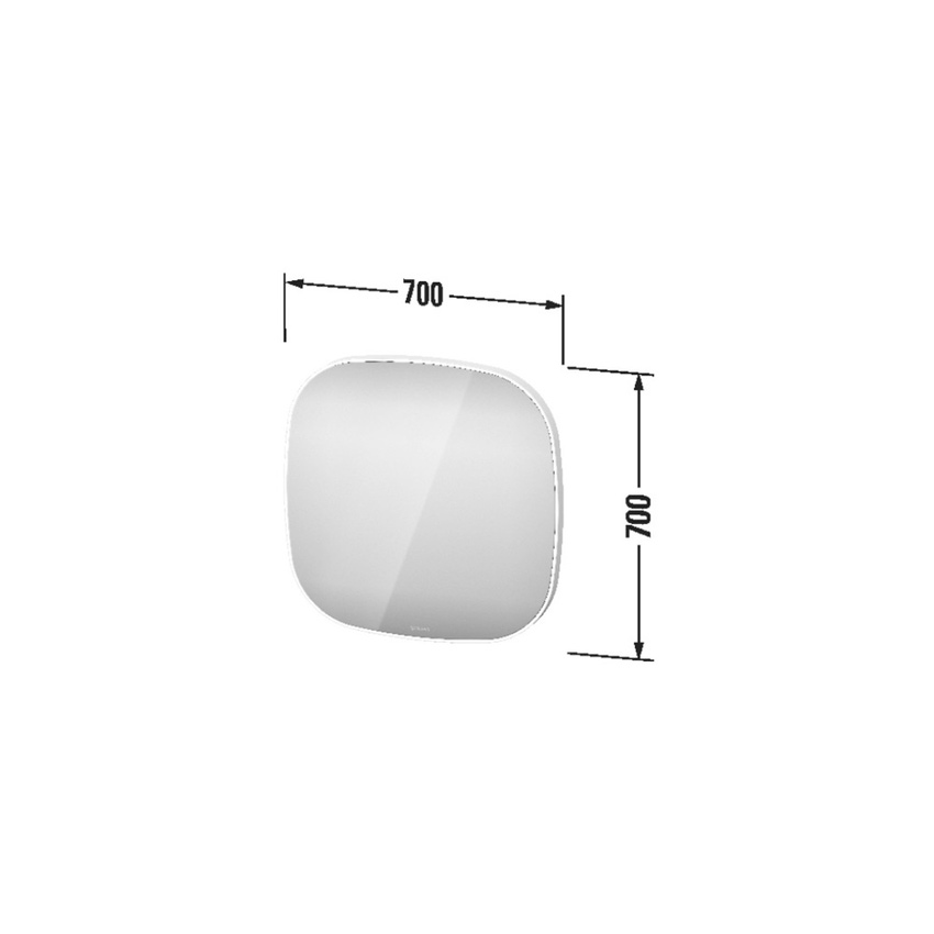 Immagine di Duravit ZENCHA specchio quadrato 70 cm, con illuminazione Led perimetrale, versione "Sensor" ZE7056000000000