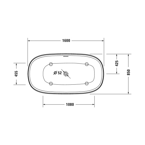 Immagine di Duravit ZENCHA vasca idromassaggio freestanding L.160 P.85 cm, sistema Air-System, con pannello integrato e telaio, con uno schienale inclinato e piletta Stop&Go, colore bianco finitura lucido 760462000AS0000