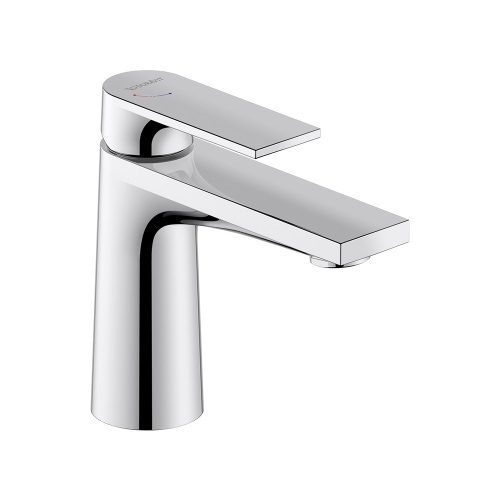 Immagine di Duravit TULUM miscelatore monocomando per lavabo H.14 cm, tecnologia Freshstart, senza scarico, finitura cromo TU1011002010