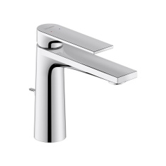 Immagine di Duravit TULUM miscelatore monocomando per lavabo H.17 cm, con scarico, finitura cromo TU1020001010