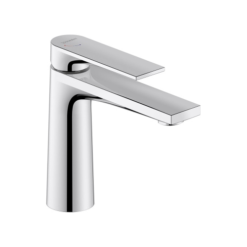 Immagine di Duravit TULUM miscelatore monocomando per lavabo H.17 cm, tecnologia Freshstart, senza scarico, finitura cromo TU1021002010