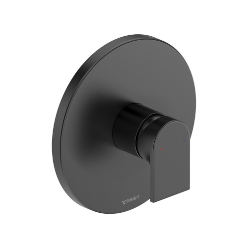 Immagine di Duravit TULUM miscelatore monocomando doccia, ad incasso, senza corpo incasso, colore nero finitura opaco TU4210010046