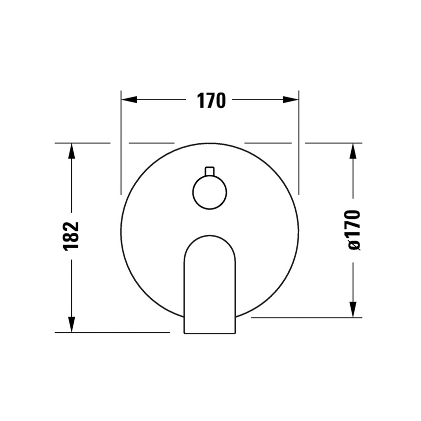 Immagine di Duravit TULUM miscelatore monocomando doccia, ad incasso, senza corpo incasso, con deviatore, finitura cromo TU4210012010