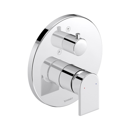 Immagine di Duravit TULUM miscelatore monocomando doccia, ad incasso, senza corpo incasso, con deviatore, finitura cromo TU4210012010