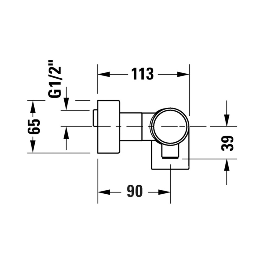 Immagine di Duravit TULUM miscelatore monocomando doccia esterno, finitura cromo TU4230000010