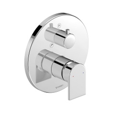 Immagine di Duravit TULUM miscelatore monocomando doccia ad incasso, senza corpo incasso, con deviatore, finitura cromo TU5210012010