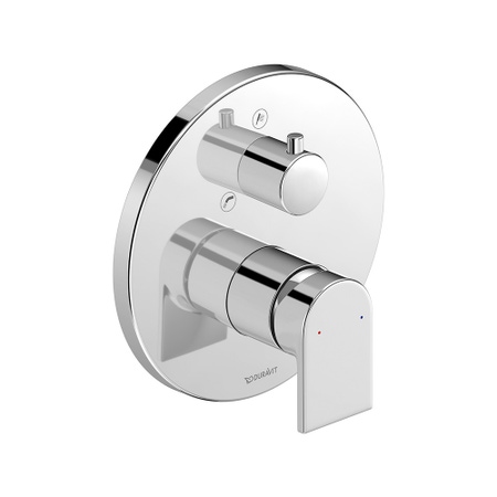 Immagine di Duravit TULUM miscelatore monocomando vasca ad incasso, con deviatore e valvola antiriflusso, senza corpo incasso, finitura cromo TU5210018010