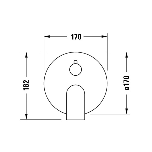 Immagine di Duravit TULUM miscelatore monocomando vasca ad incasso, con deviatore e valvola antiriflusso, senza corpo incasso, finitura cromo TU5210018010