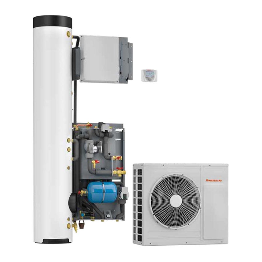 Immagine di Immergas TRIO HYDRO 12 R32 Pompa di calore idronica da incasso o da interno, per sistemi HYBRID o ELECTRIC 3.032434