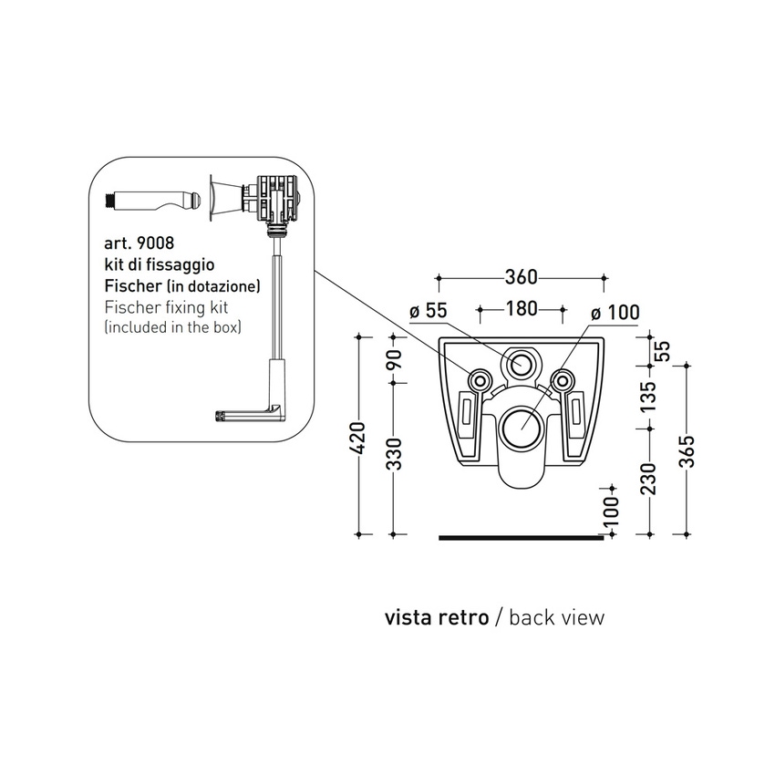 Immagine di Flaminia APP vaso sospeso con sistema gosilent®, senza brida e senza sedile, colore bianco finitura lucido AP118S