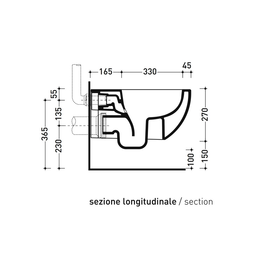 Immagine di Flaminia APP vaso sospeso con sistema gosilent®, senza brida e senza sedile, colore bianco finitura lucido AP118S