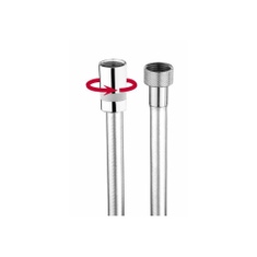 Immagine di Bossini CROMOLUX flessibile retinato L.125 cm, in nylon con cono girevole incorporato, finitura cromo A00167B00030021