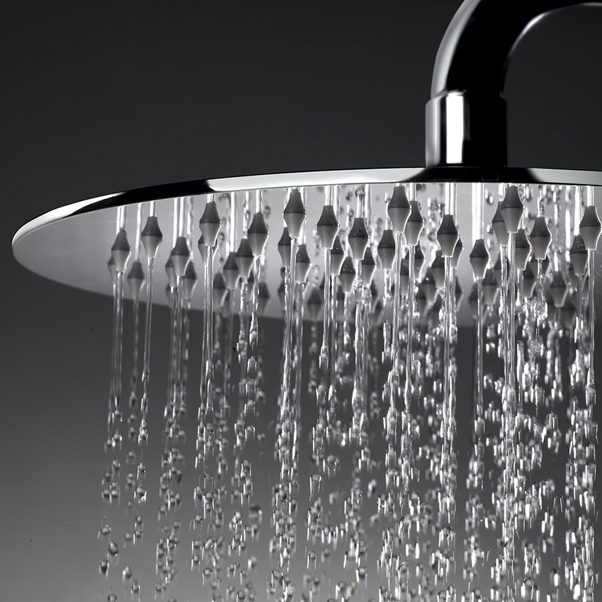 Immagine di Bossini TETIS soffione rotondo Ø 25 cm, in acciao inox, 1 getto, finitura cromo I00871000030005