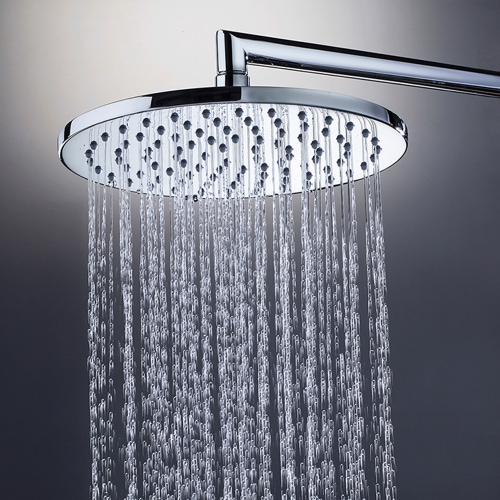 Immagine di Bossini COSMO soffione rotondo Ø 23 cm, in ottone, autopulente con snodo, finitura cromo I00595000030005