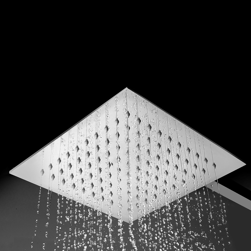 Immagine di Bossini TETIS soffione quadrato 30 cm, in acciao inox, 1 getto, finitura cromo I00875000030005