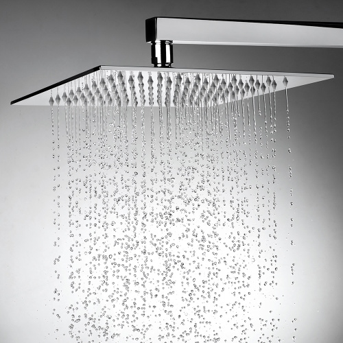 Immagine di Bossini TETIS soffione quadrato 30 cm, in acciao inox, 1 getto, finitura cromo I00875000030005