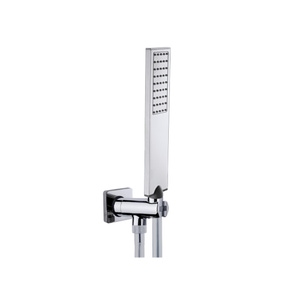 Immagine di Bossini FLAT-ONE kit supporto fisso con presa acqua, doccetta, flessibile Cromolux 150 cm, finitura cromo CB4006C00030004