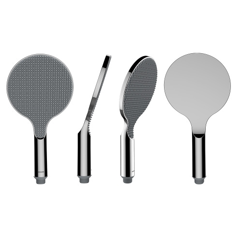 Immagine di Bossini APICE doccetta Ø14 cm, monogetto, con diffusore in gomma termoplastica, con funzione Easy Clean, finitura cromo B00900000030005