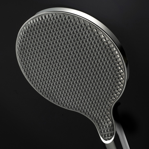 Immagine di Bossini APICE doccetta Ø14 cm, monogetto, con diffusore in gomma termoplastica, con funzione Easy Clean, finitura cromo B00900000030005