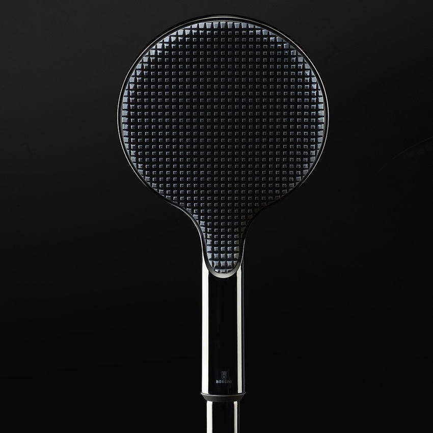 Immagine di Bossini APICE doccetta Ø14 cm, monogetto, con diffusore in gomma termoplastica, con funzione Easy Clean, finitura cromo B00900000030005