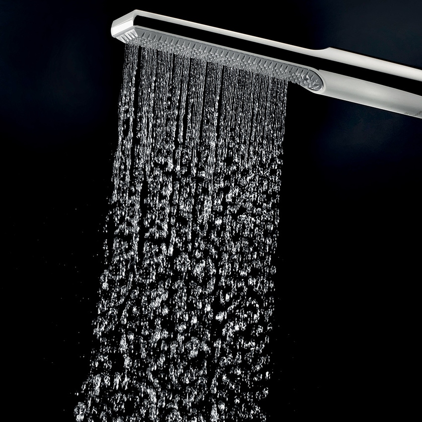 Immagine di Bossini APICE SLIM doccetta Ø 2.9 H.23.1 cm, monogetto, con diffusore in gomma termoplastica, con funzione Easy Clean, finitura cromo B00910000030005