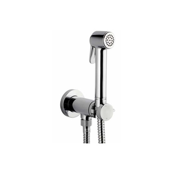 Immagine di Bossini PALOMA BRASS idroscopino con doccia a pulsante in ottone e flessibile in ottone 125 cm, finitura cromo E37005B00030015