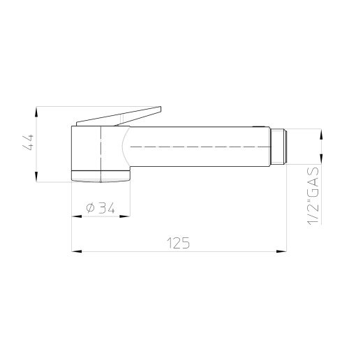 Immagine di Bossini PALOMA doccia idrogetto, monogetto, per wc, finitura cromo B00444000030001