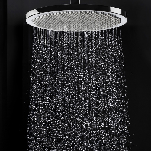 Immagine di Bossini APICE set composto da soffione Ø 28 cm e braccio doccia verticale H.30 cm, finitura cromo H31430D00030005