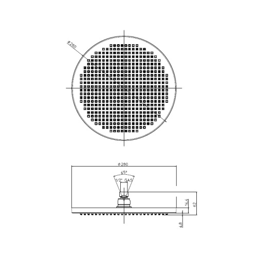Immagine di Bossini APICE soffione Ø 28 cm, con diffusore il silicone, con funzione Easy Clean, finitura cromo I00430000030005