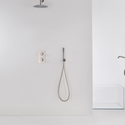 Immagine di Bossini ZEN doccetta monogetto in acciaio, con ugelli in silicone, finitura inox INB001000075005