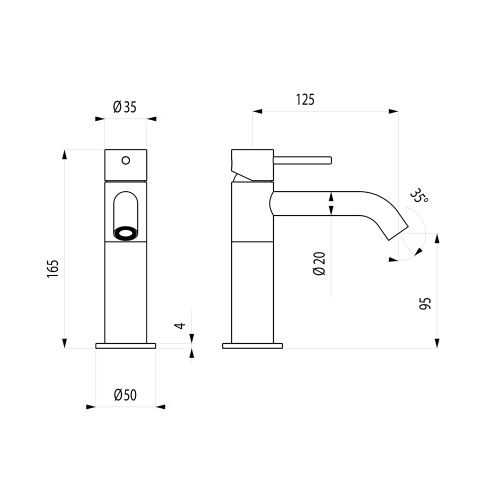 Immagine di Bossini ACCIAIO INOX miscelatore lavabo monocomando, in acciaio, senza scarico, finitura inox INZ006000075005