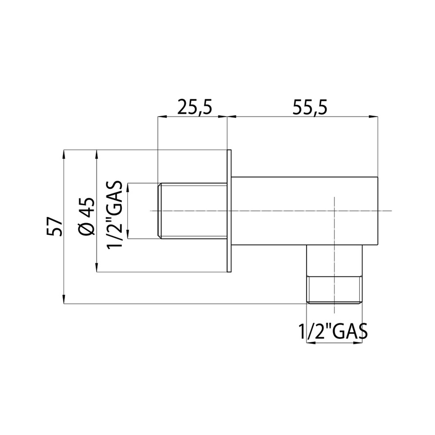 Immagine di Bossini ACCIAIO INOX presa d’acqua in acciaio con rosone, finitura inox INV002000075005