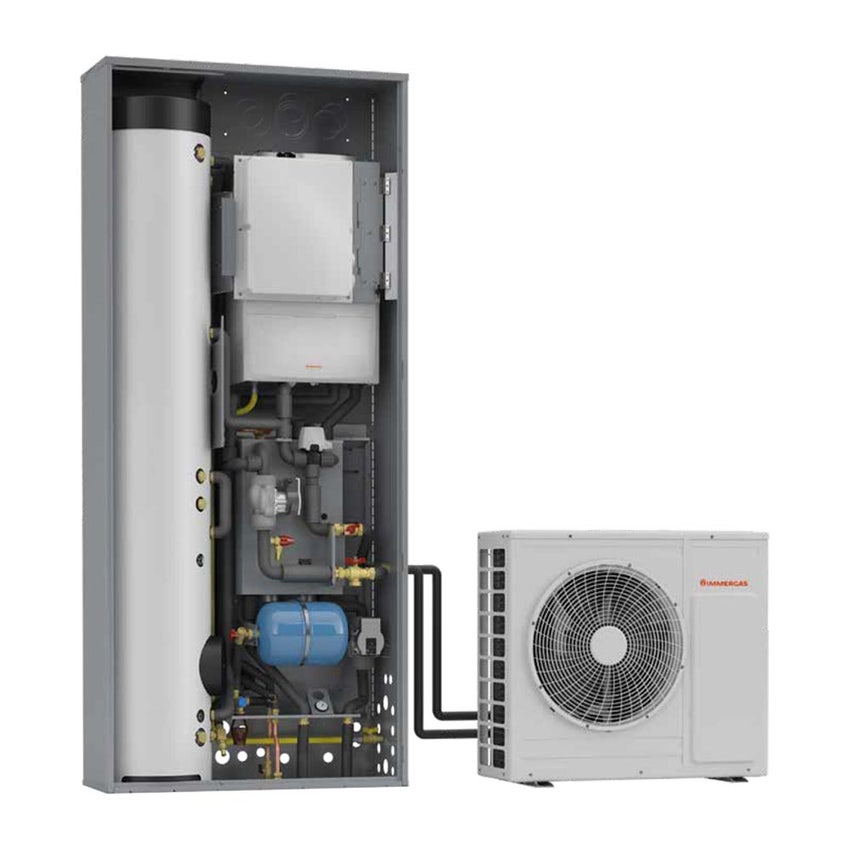 Immagine di Immergas Kit TRIO HYDRO 12 sistema HYBRID R32 Pompa di calore idronica con caldaia a condensazione SOLO riscaldamento VICTRIX TERA 24 PLUS 3.032434+3.027373