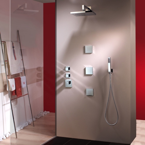 Immagine di Bossini CUBE doccetta monogetto, in ottone, finitura cromo B00255000030001