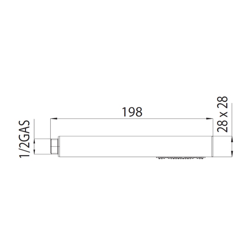 Immagine di Bossini CUBE doccetta monogetto, in ottone, finitura cromo B00255000030001
