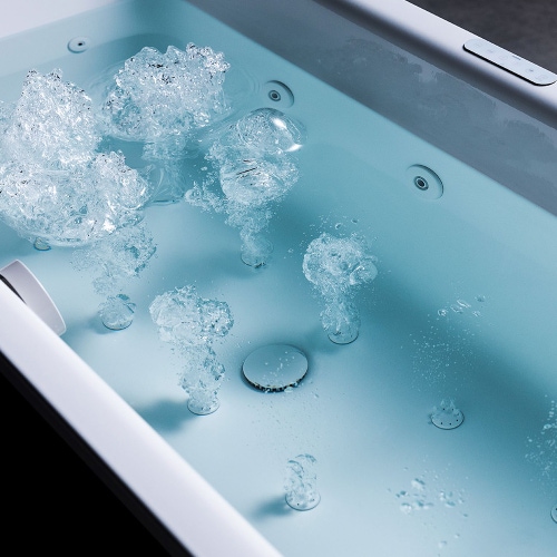 Immagine di Kaldewei PURO DUO vasca rettangolare L.180 P.80 cm, con COMBIMASSAGE BODY & SOUL, in acciaio smaltato, colore bianco alpino 266460000001