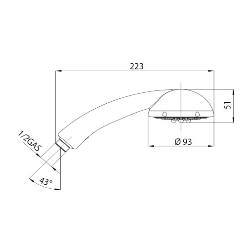 Immagine di Bossini DUETTO NEB doccetta 3 getti  Ø 9,3 cm, finitura cromo B00152000030005
