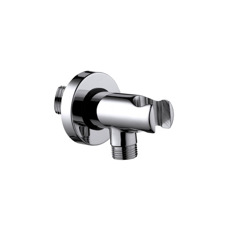 Immagine di Bossini Supporto doccia in ottone con presa acqua integrata, finitura cromo C12000000030003