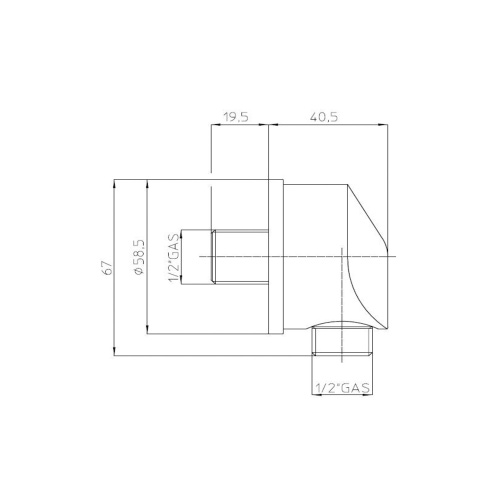 Immagine di Bossini Presa d’acqua lusso, in ottone, finitura cromo  V00001000030001