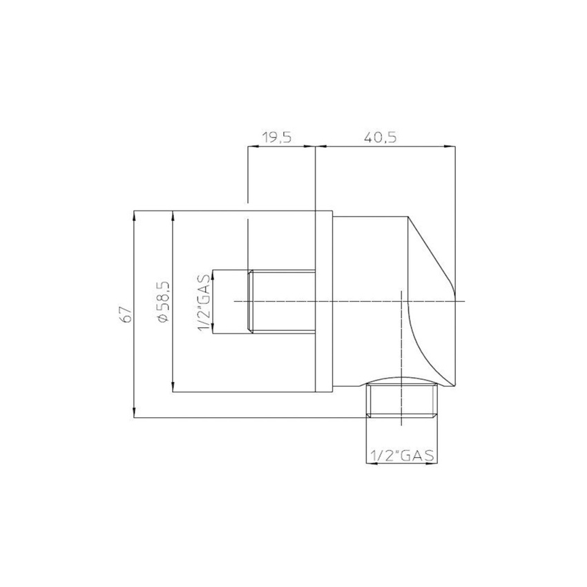 Immagine di Bossini Presa d’acqua lusso, in ottone, finitura cromo  V00001000030001