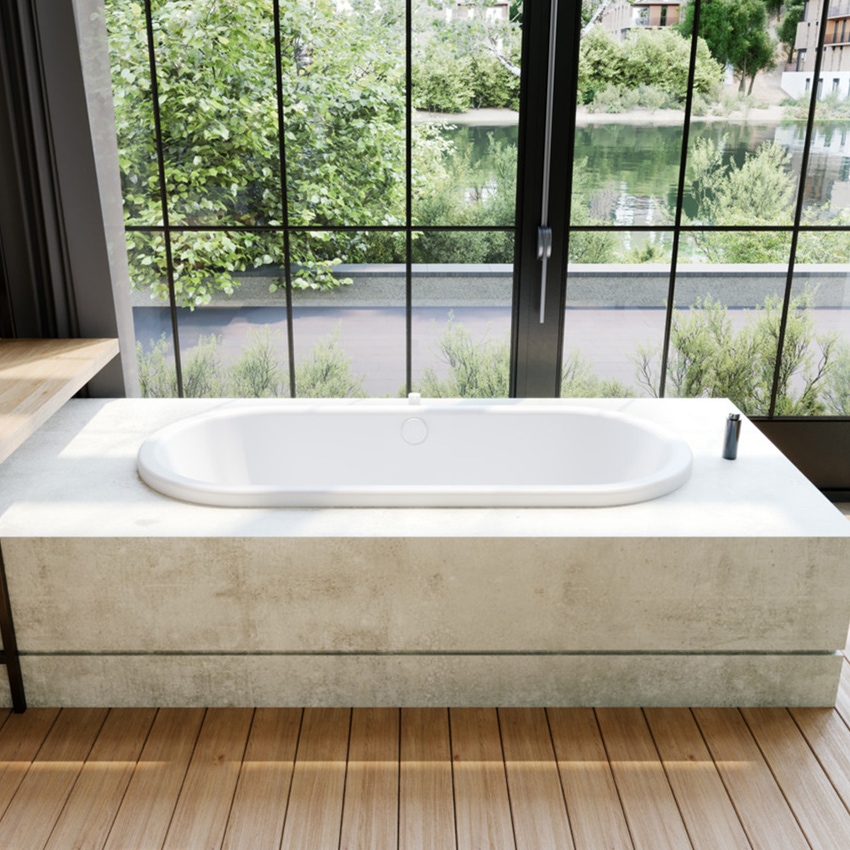 Immagine di Kaldewei CENTRO DUO OVAL vasca ovale L.180 P.80 cm, con AIRMASSAGE SOUL, in acciaio smaltato, colore bianco alpino 282860510001