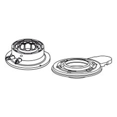 Immagine di Bosch FC-CA60 Adattatore verticale Ø 80/125 mm a Ø 60/100 mm; PP bianco 7738112638