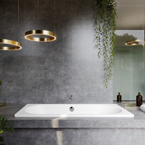 Immagine di Kaldewei CLASSIC DUO vasca rettangolare L.170 P.75 cm, con AQUAMASSAGE FULL BODY, in acciaio smaltato, colore bianco alpino 290760250001