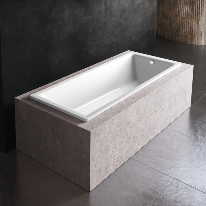 Immagine di Kaldewei PURO vasca rettangolare L.170 P.75 cm, con AQUAMASSAGE FULL BODY, in acciaio smaltato, colore bianco alpino 256260250001