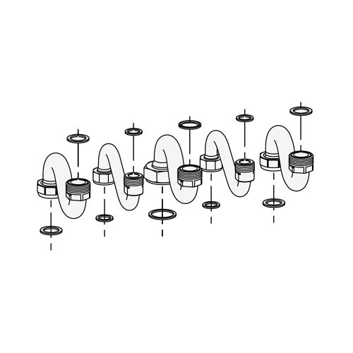 Immagine di Bosch Kit raccordi ad "S" per caldaia GC4300i W 7733601321