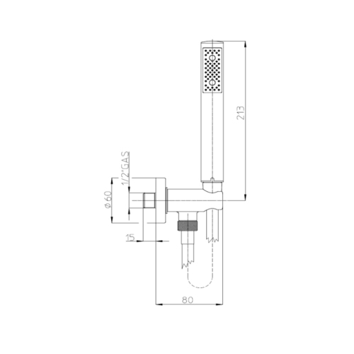 Immagine di Bossini ZEN duplex doccia, supporto in ottone, flessibile 150 cm, colore bianco finitura opaco  C12002C00045004