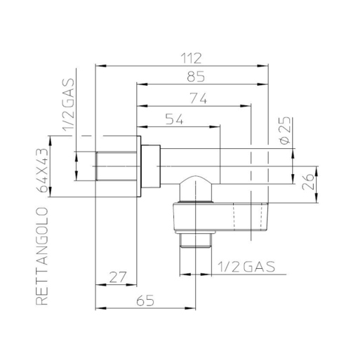 Immagine di Bossini Supporto doccia, in ottone, con presa acqua, attacco conico girevole, colore nero finitura opaco C13000000073004
