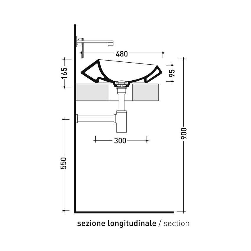 Immagine di Flaminia SPIRE lavabo rotondo da appoggio Ø 48 cm, senza troppopieno e senza piano rubinetteria, colore bianco finitura lucido SP48A