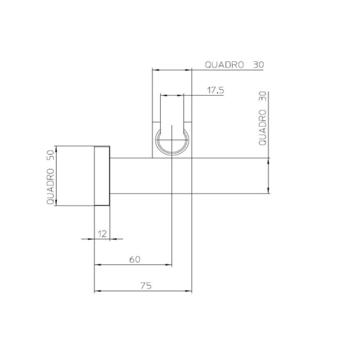 Immagine di Bossini Supporto orientabile quadro in ottone con rosone, colore nero finitura opaco C51000000073009